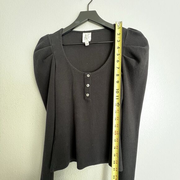 CINQ À SEPT Jordan Puff-Shoulder Cotton & Cashmere Sweater Size Small - Picture 6 of 8